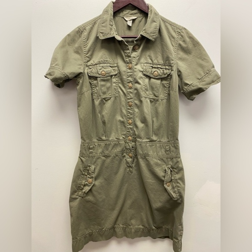 4 for $25 💚 Jacob Connexion Olive Green Utility Shirt Dress 💚 - 11/12